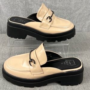 Shu Shop Audra Lugged Platform Chunky Heel Mules Sz 9 Y2K 90s Casual Slip on